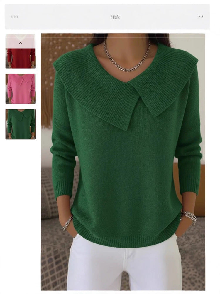 The Capucine Wide-Collar Knit Sweater, photo 3 of 15