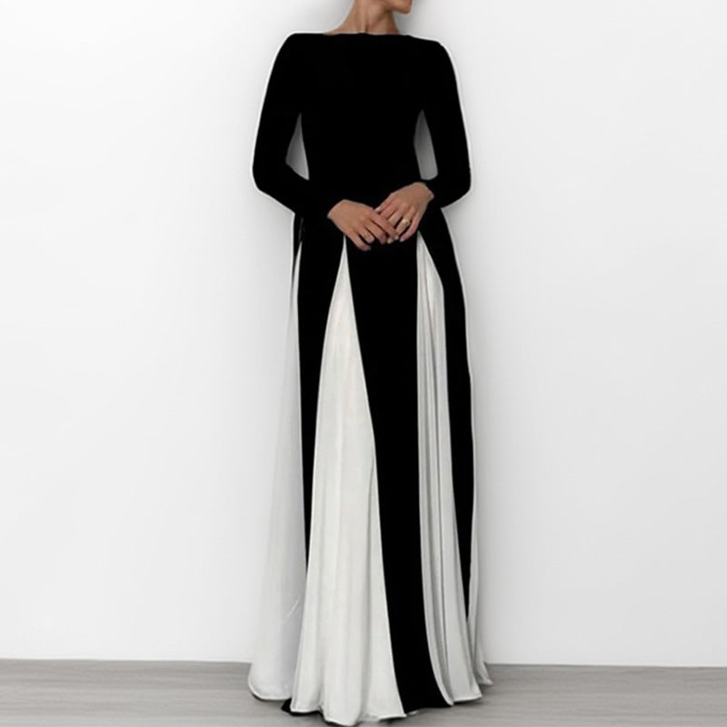 The Paloma Monochrome Colorblock Maxi Dress
