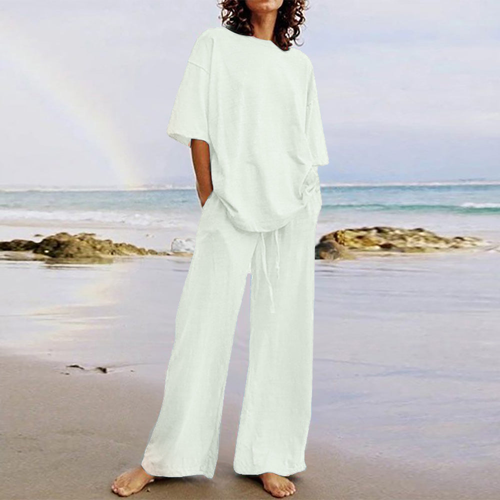 Women's Casual Two-Piece Set with Belt