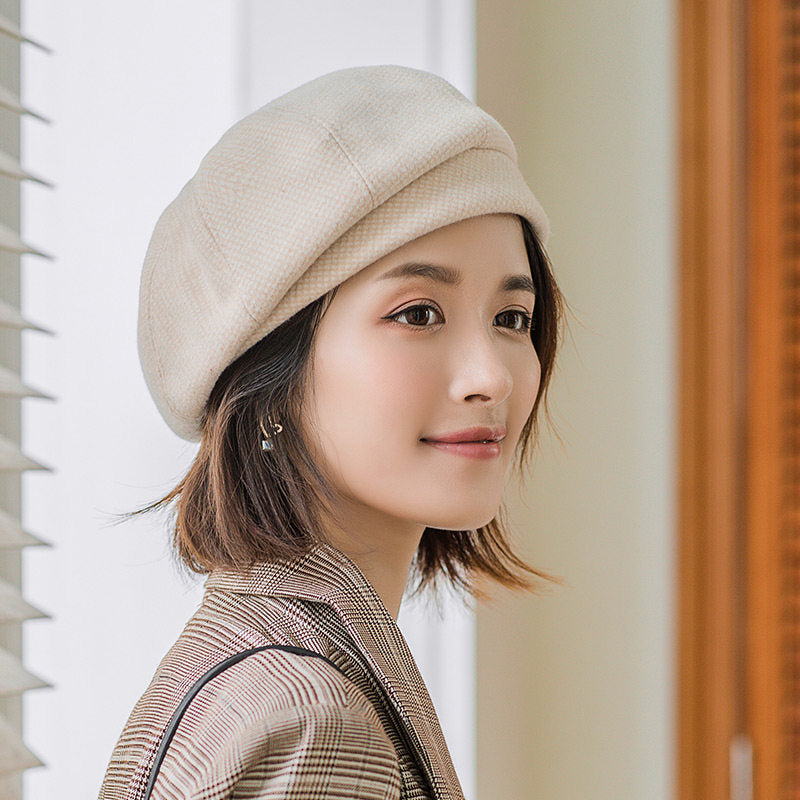 The Isabeau Knit Beret in Ivory