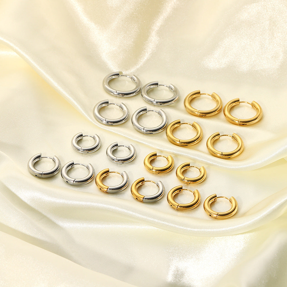 The Lune Waterproof Chunky Huggie Hoops, photo 3