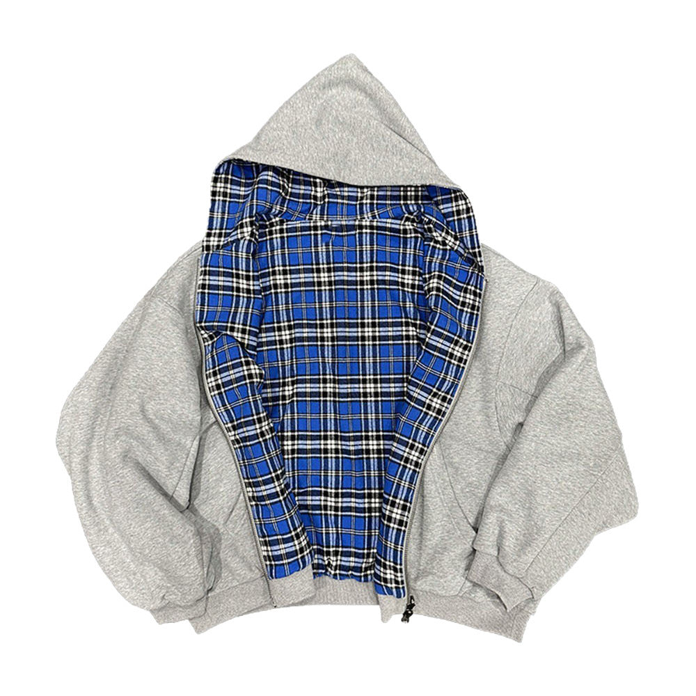 Reversible Zip Front Hooded Sweatshirt