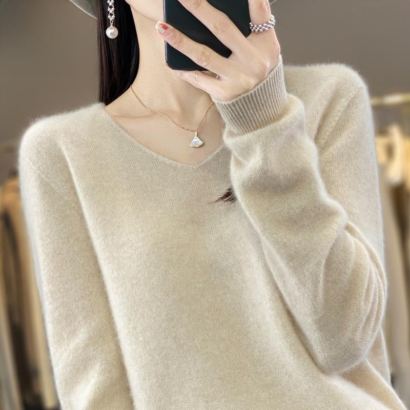 The Ada Relaxed V-Neck Knit Sweater, photo 4