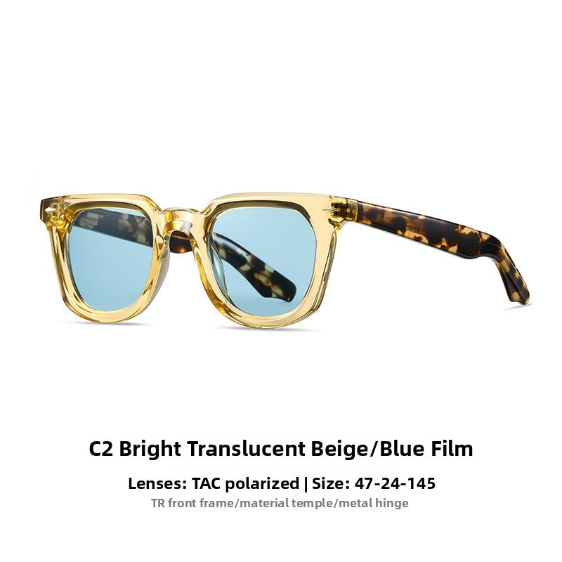 Mist G1 Square Sunglasses in Clear Beige / Blue