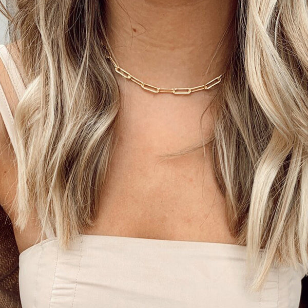 The Mira Waterproof Paperclip Chain Necklace, photo 2
