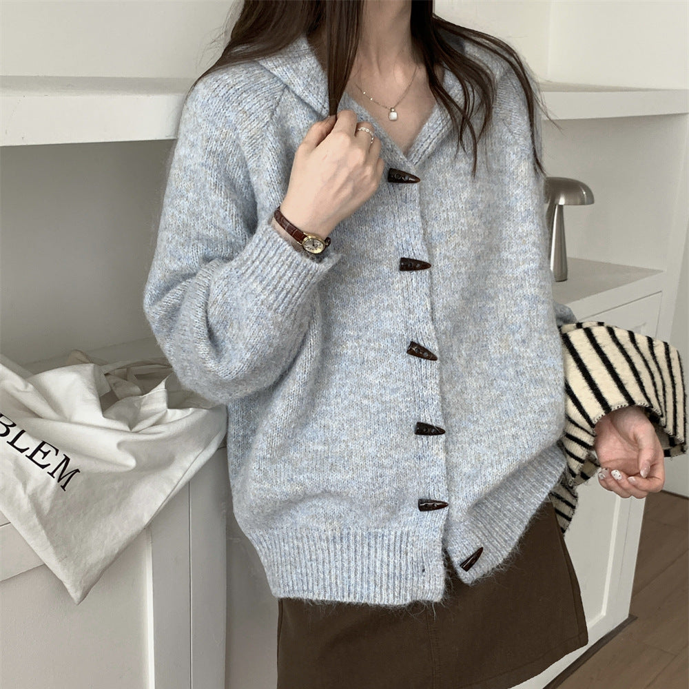 The Aspen Chunky Hooded Knit Coat