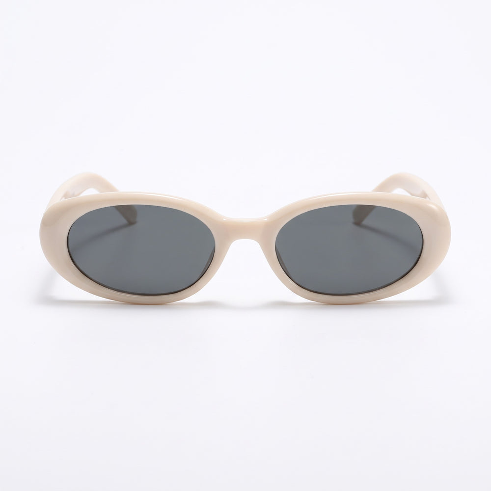 Meringue 01 Oval Sunglasses - front view on white