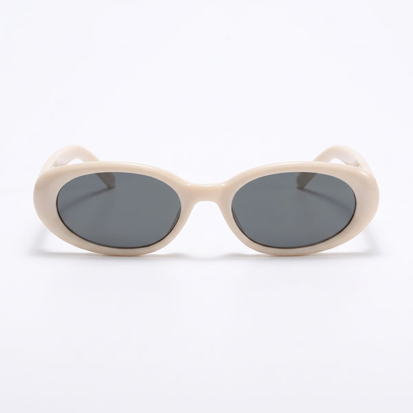 Meringue 01 Oval Sunglasses - front view on white