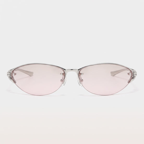 Mercury M01 Semi-Rimless Sunglasses - front view on white