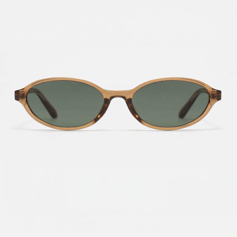 Pistachio BR01 Oval Sunglasses - front view on white