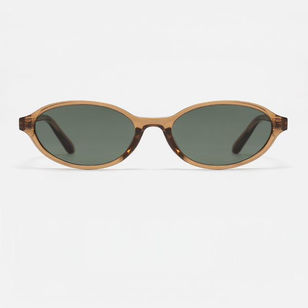 Pistachio BR01 Oval Sunglasses - front view on white
