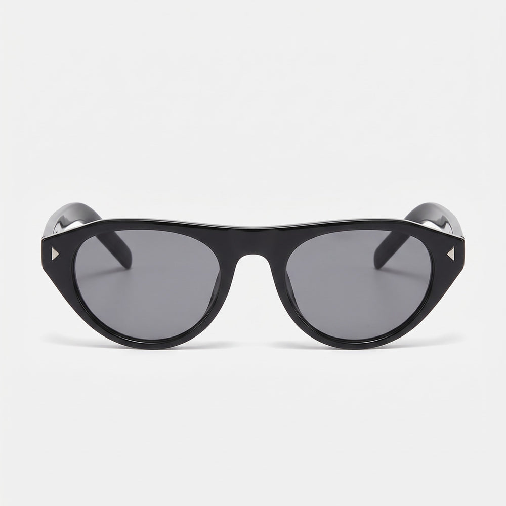 Licorice 01 Cat-Eye Sunglasses - front view on white