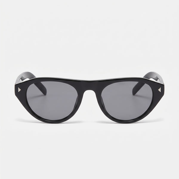 Licorice 01 Cat-Eye Sunglasses - front view on white