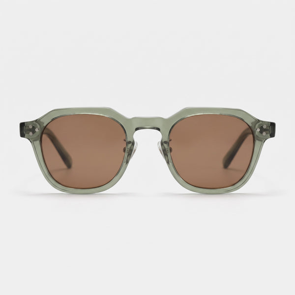 Holloway Sun Keyhole Panto Sunglasses - front view on white