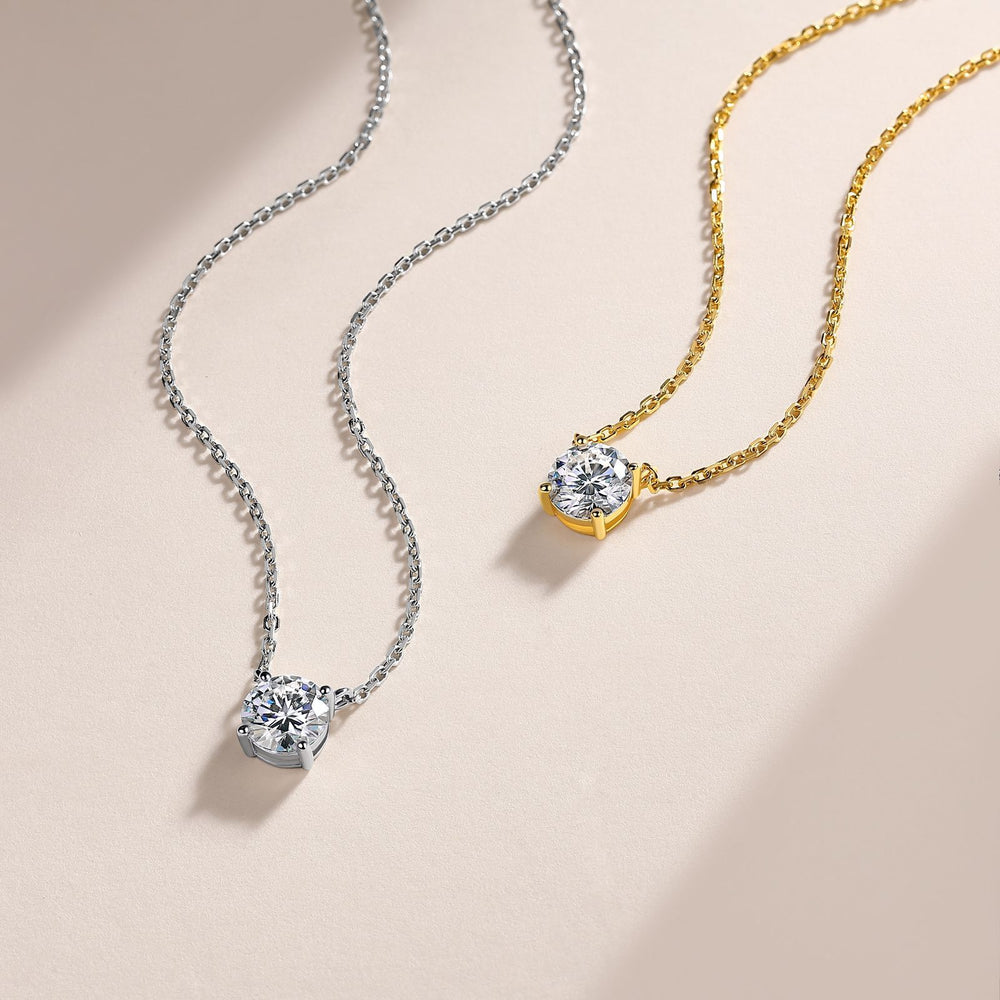 The Solene Moissanite Solitaire Pendant, photo 3