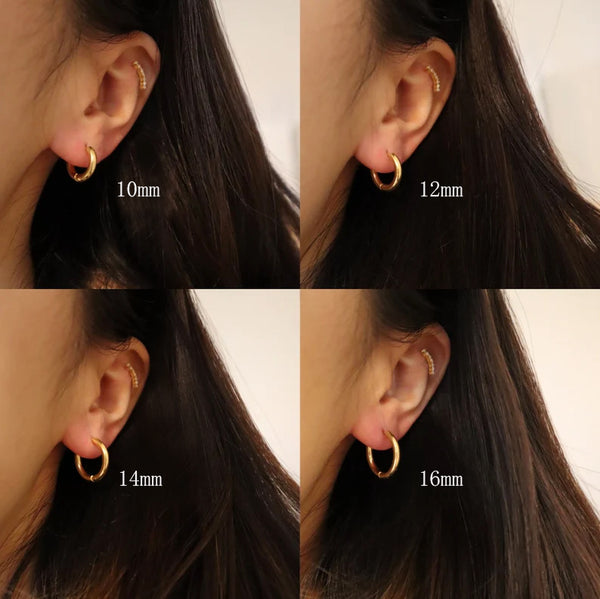 The Lune Waterproof Chunky Huggie Hoops, photo 2