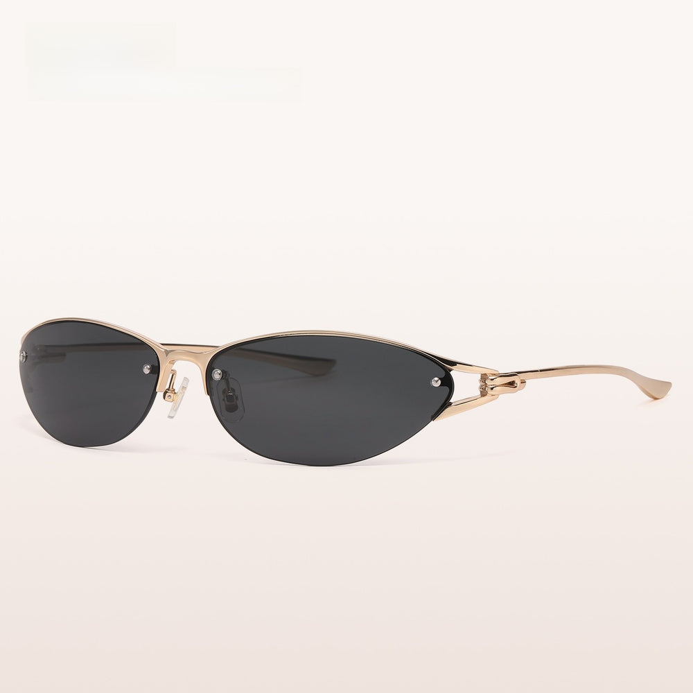 Mercury M01 Semi-Rimless Sunglasses in Gold / Gray