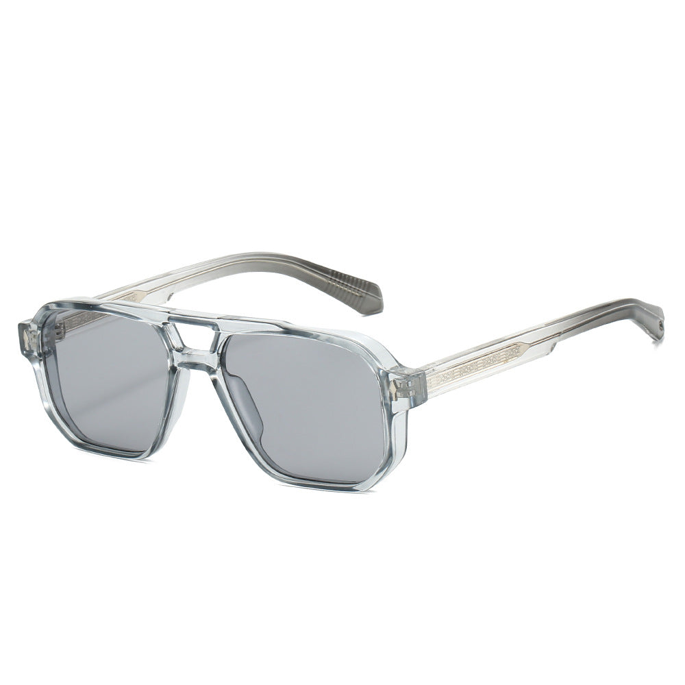 Prescott Sun Aviator Sunglasses in Clear Gray / Gray