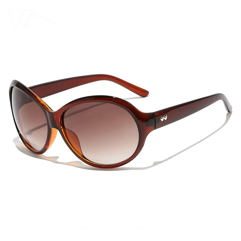 Laguna Sun Oversized Oval Sunglasses in Red Tea / Gradient Tea