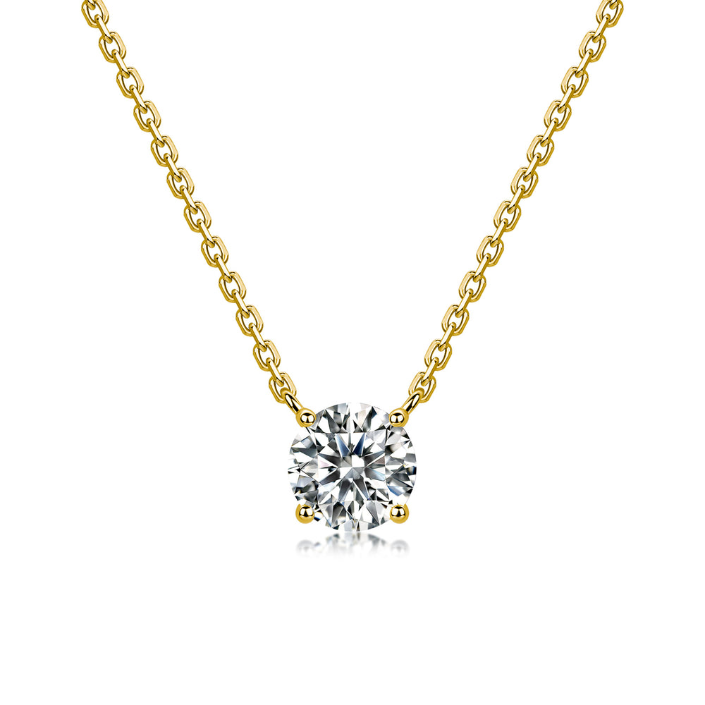 The Solene Moissanite Solitaire Pendant, photo 1
