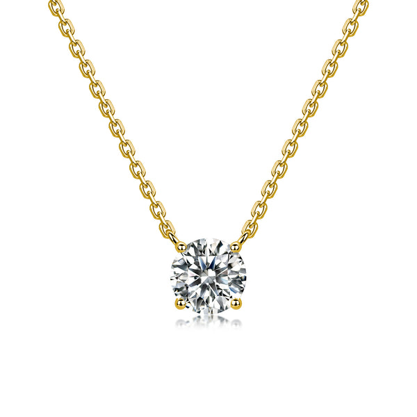 The Solene Moissanite Solitaire Pendant, photo 1